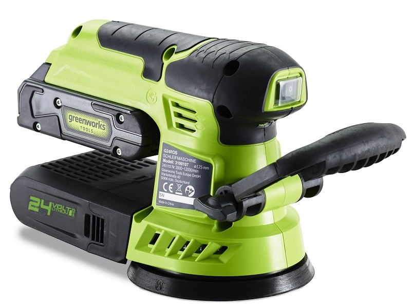 Шлифовальная машина эксцентриковая G24 24V GREENWORKS G24ROS