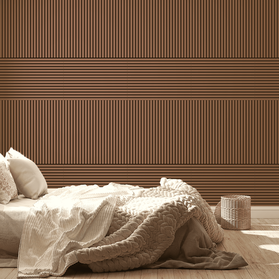 Панель МДФ Стеновая Акустическая Stella Trend De Luxe Terracotta 900х600х21 мм (1шт = 0,54м²)