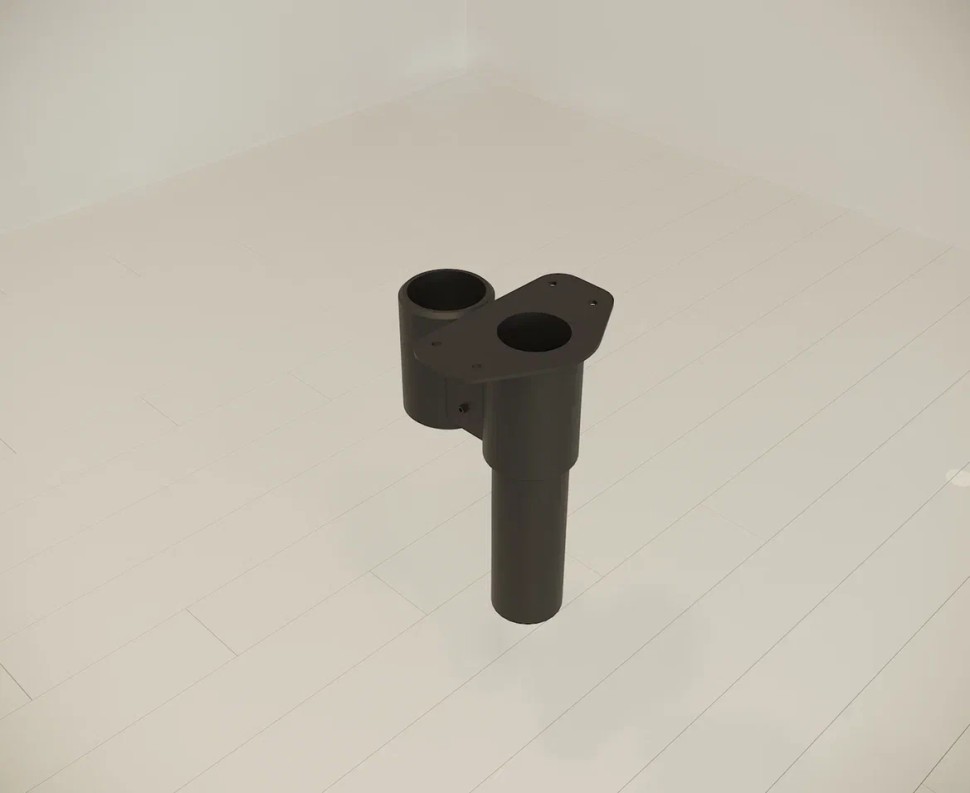 Поворотная модульная лестница Гусиный шаг LOFT Black 700 мм. Береза мультиплекс, высота 2200–2750 мм.