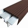 Алюминиевый закладной профиль SafeStep 2,4 м темно-коричневый