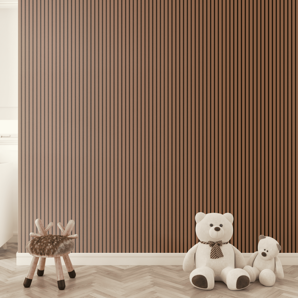 Панель МДФ Стеновая Акустическая Stella Trend De Luxe Terracotta 2780х600х21 мм (1шт = 1,668м²)