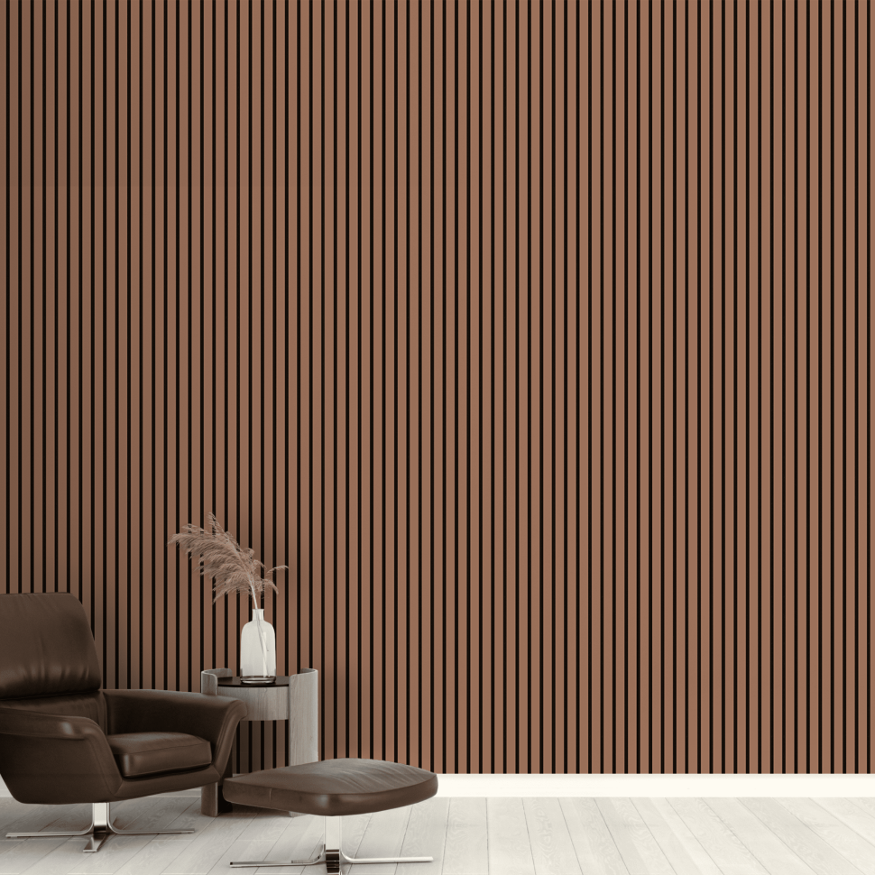 Панель МДФ Стеновая Акустическая Stella Trend De Luxe Terracotta 2780х600х21 мм (1шт = 1,668м²)