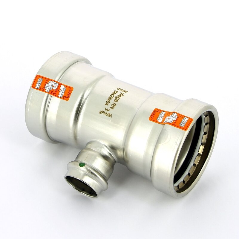 Тройник пресс нержавеющая сталь Sanpress Inox VIEGA 64x28x64