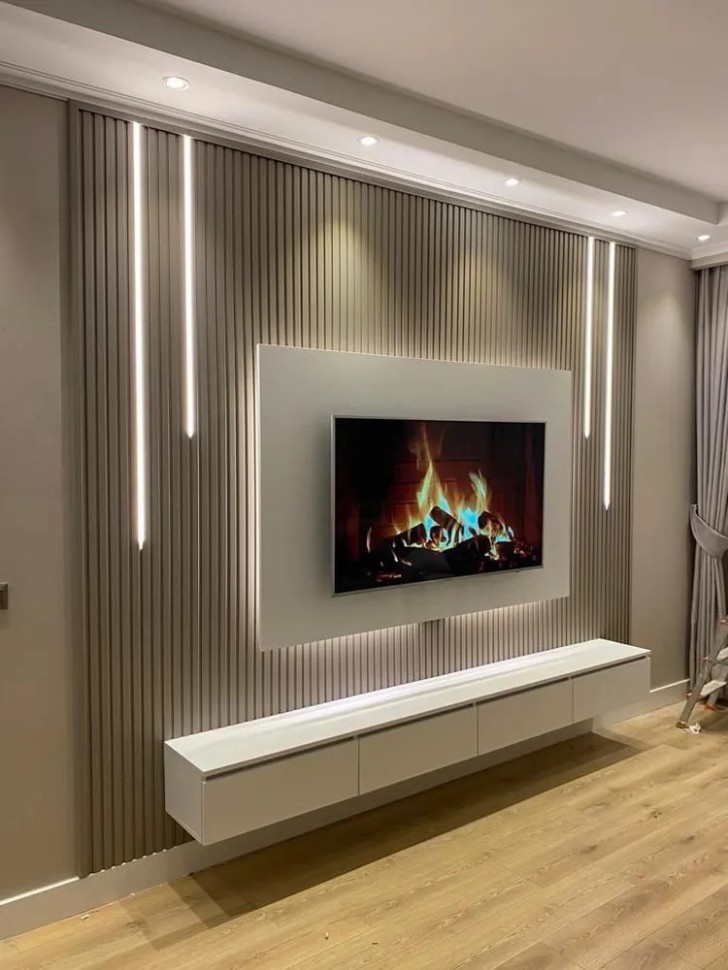 Панель стеновая реечная МДФ Stella Beats De Luxe Sandgrau 2700x119x16 (упак. 4шт = 1,285м²)