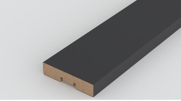 Интерьерная рейка МДФ STELLA Планкен  De luxe Black Lead 2700х16х60 мм (упак. 6 шт)
