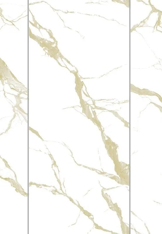 Панель ПВХ STELLA Slim Light Мрамор Бьянко 671/1, 2600 х 250 х 5 мм (упак. 15 шт = 9,75м²)