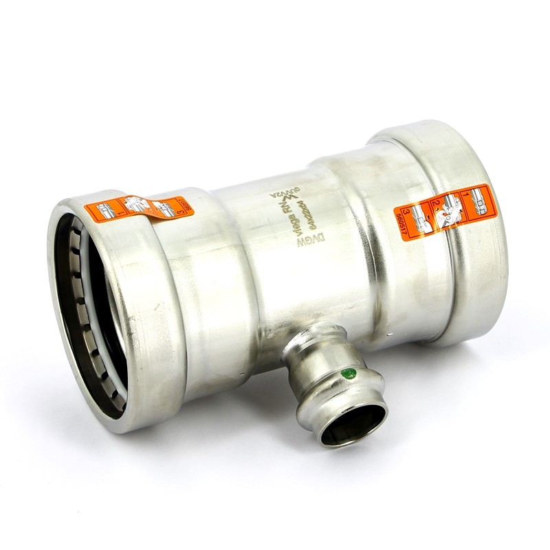 Тройник пресс нержавеющая сталь Sanpress Inox VIEGA 64x22x64