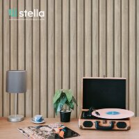 Реечная панель Stella De Luxe Beats Standart Дуб Сонома 2700x119x16 (уп. 4шт = 1,285м²)