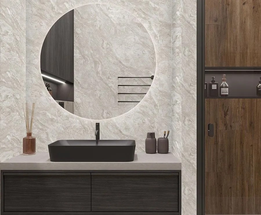 Панель ПВХ STELLA Slim Light Мрамор Корсика 672/1, 2600 х 250 х 5 мм (упак. 15 шт = 9,75м²)