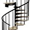 Лестница винтовая комбинированая межэтажная ЛЕС-1,8 черная