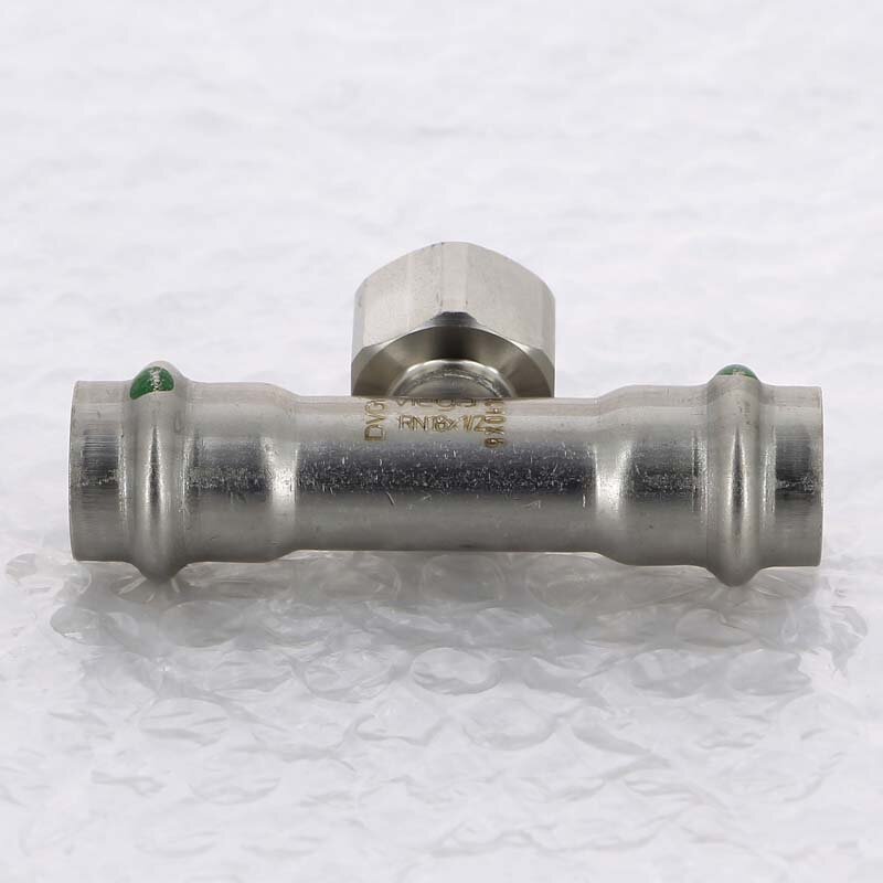 Тройник пресс-В нержавеющая сталь Sanpress Inox VIEGA 18х1/2х18