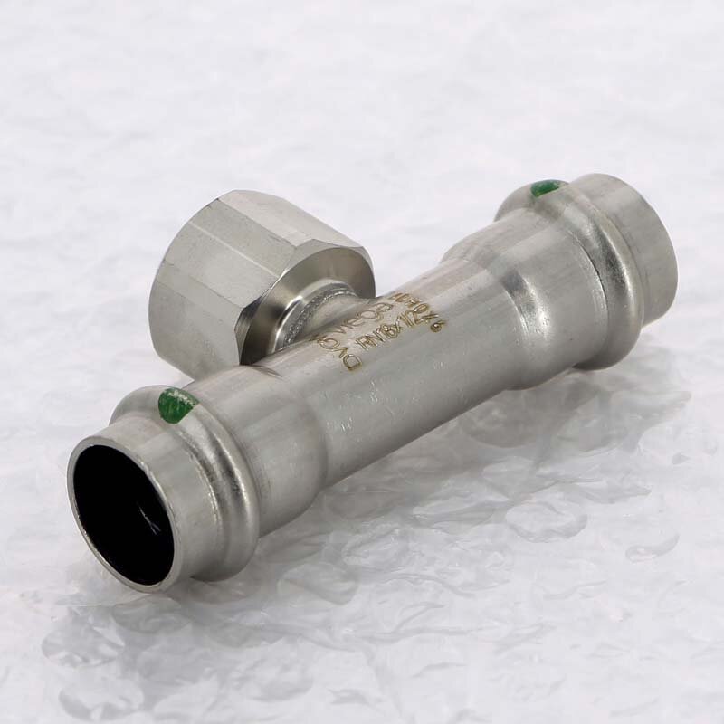 Тройник пресс-В нержавеющая сталь Sanpress Inox VIEGA 18х1/2х18