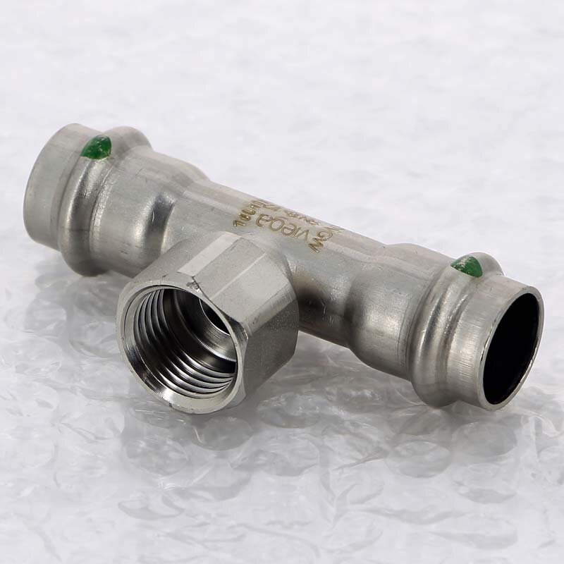 Тройник пресс-В нержавеющая сталь Sanpress Inox VIEGA 18х1/2х18
