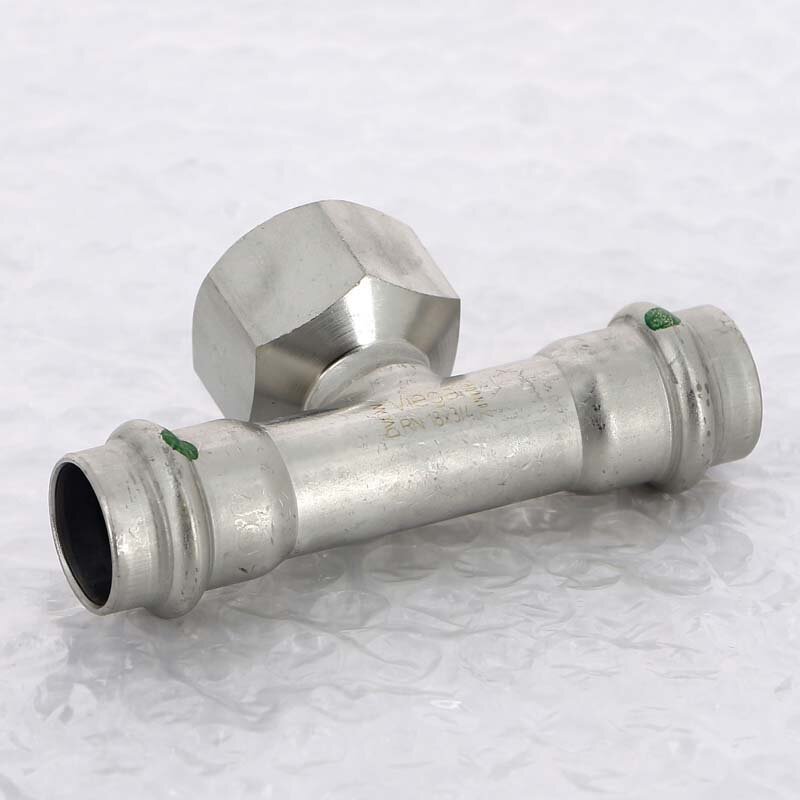 Тройник пресс-В нержавеющая сталь Sanpress Inox VIEGA 18x3/4x18