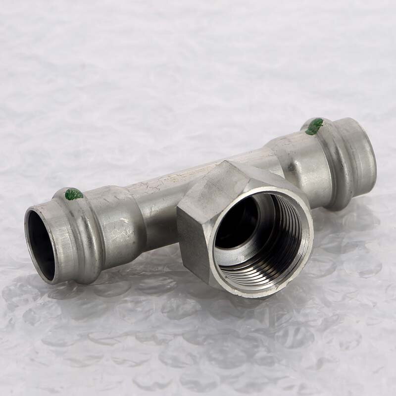 Тройник пресс-В нержавеющая сталь Sanpress Inox VIEGA 18x3/4x18