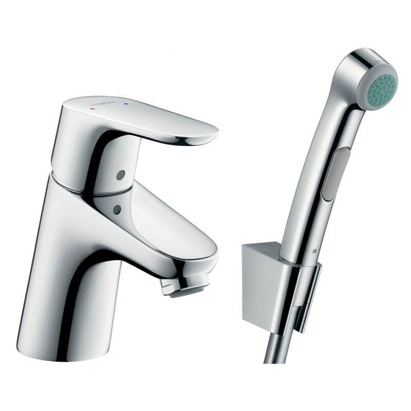 Смеситель для раковины HansGrohe HG Focus с гигиеническим душем хром