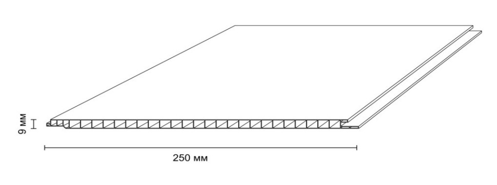 Панель ПВХ STELLA Light Бетон Добор 736/1, 2700х250х8 мм (упак. 10 шт = 6,75м²)
