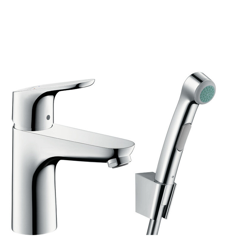 Смеситель для раковины HansGrohe HG Focus E2 с гигиеническим душем хром