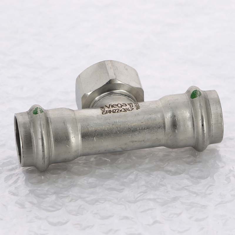 Тройник пресс-В нержавеющая сталь Sanpress Inox VIEGA 22х3/4х22