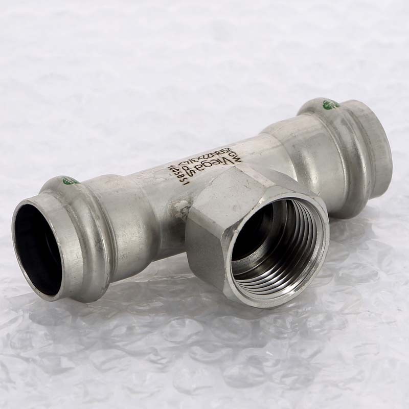 Тройник пресс-В нержавеющая сталь Sanpress Inox VIEGA 22х3/4х22