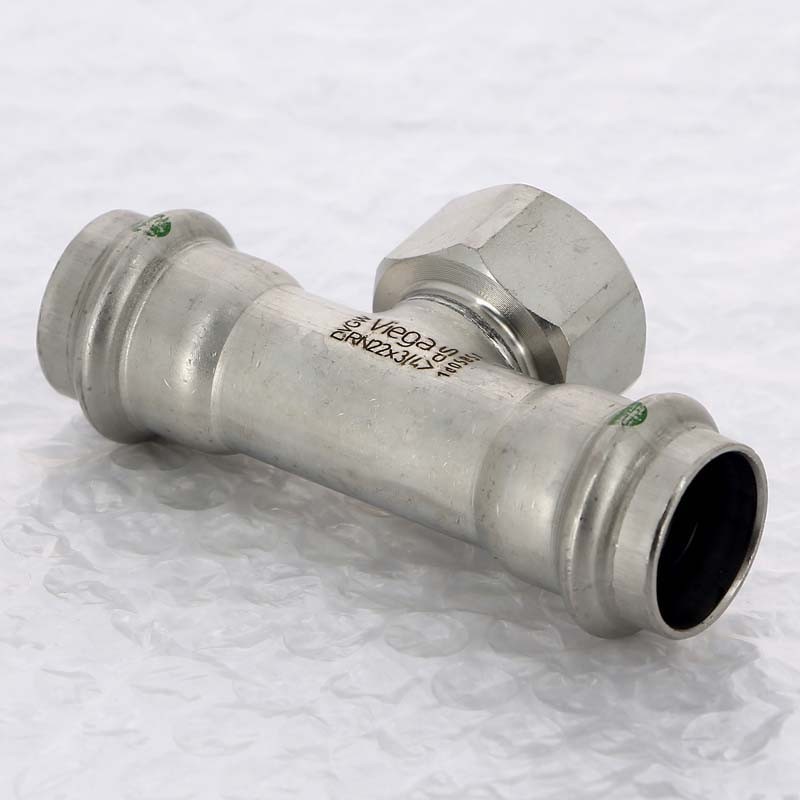 Тройник пресс-В нержавеющая сталь Sanpress Inox VIEGA 22х3/4х22