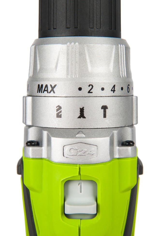 Дрель-шуруповерт ударная аккумуляторная 24V GREENWORKS G24CD с 2хАКБ 2 А.ч. и ЗУ в сумке