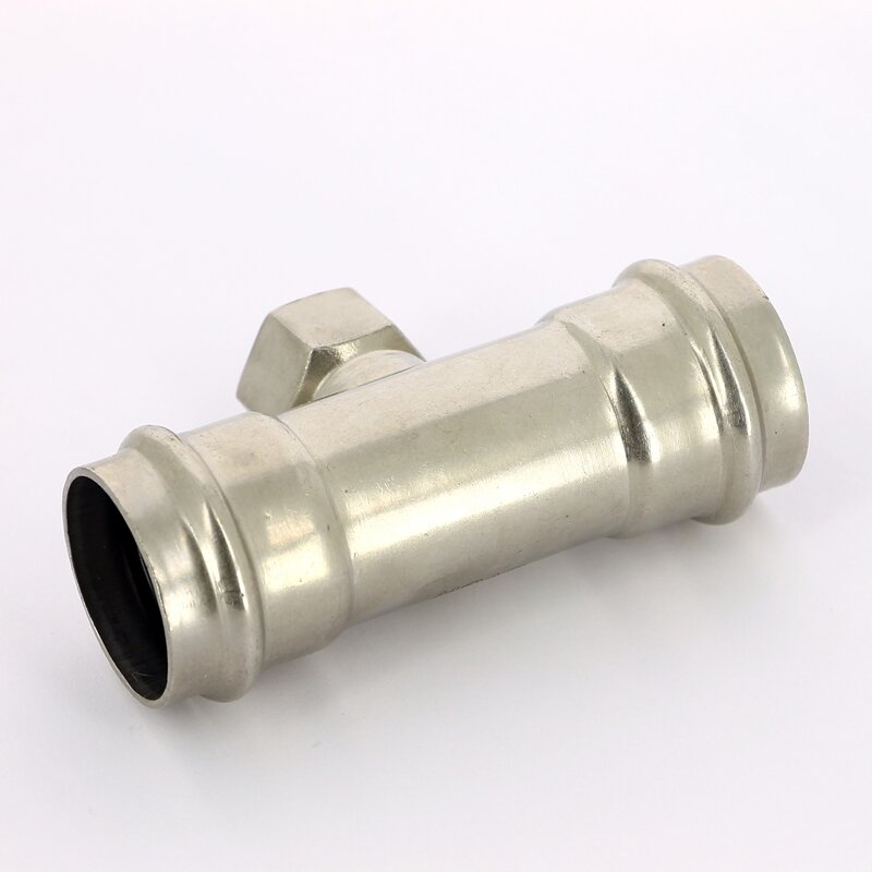 Тройник В-пресс IBP 35 x 1/2 x 35 нерж.сталь