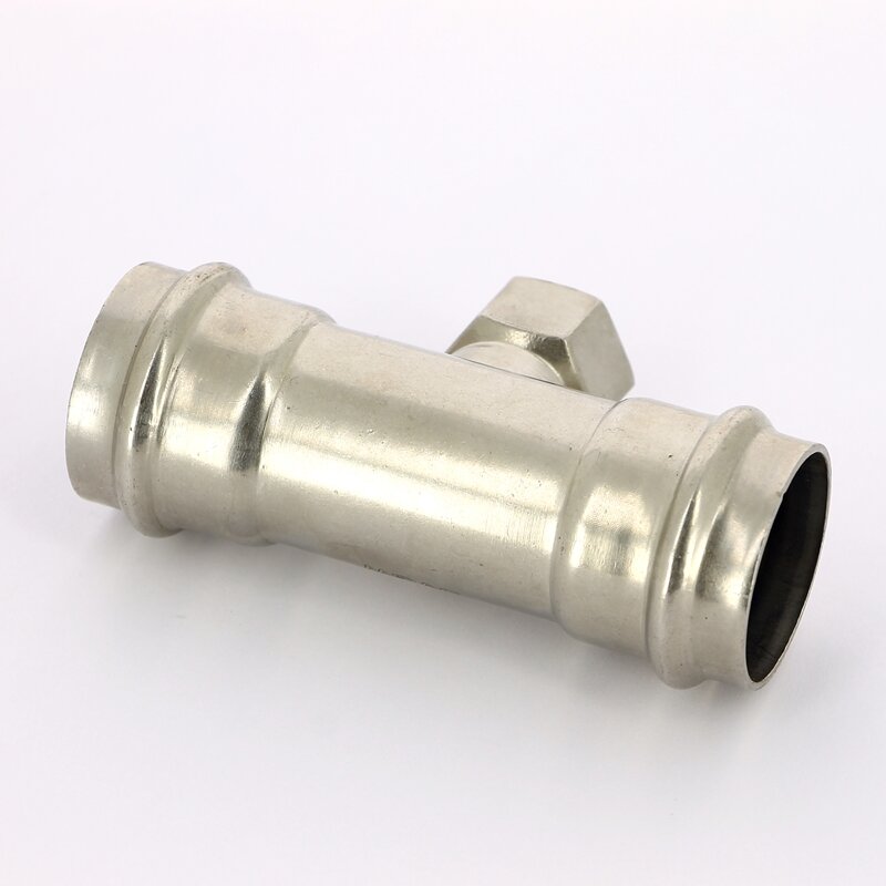 Тройник В-пресс IBP 35 x 1/2 x 35 нерж.сталь