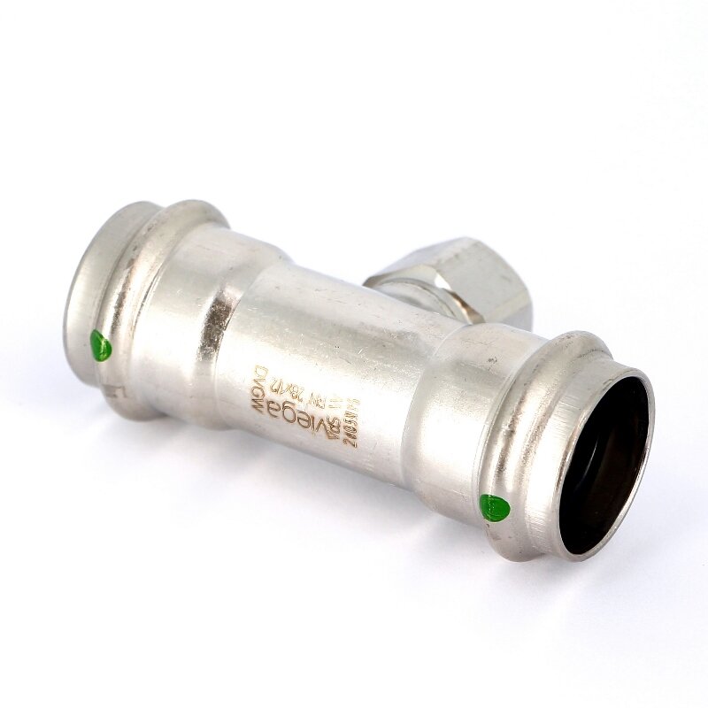 Тройник пресс-В нержавеющая сталь Sanpress Inox VIEGA 28х1/2х28