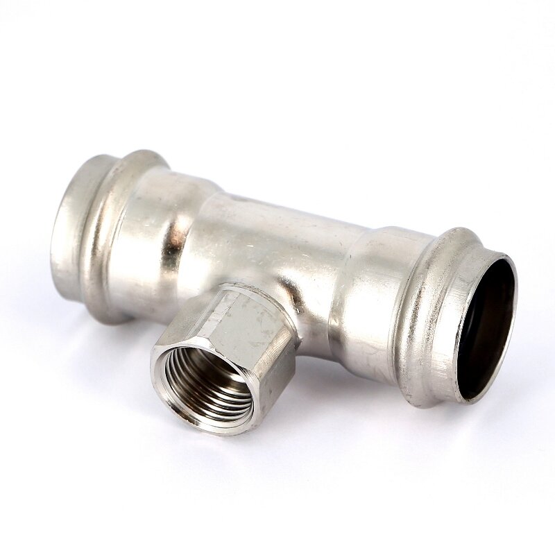 Тройник пресс-В нержавеющая сталь Sanpress Inox VIEGA 28х1/2х28