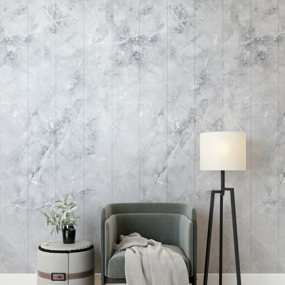 Панель МДФ Stella Classic Premium Бетон Аляска 2700х200х6 мм (упак. 8 шт = 4,32м²)