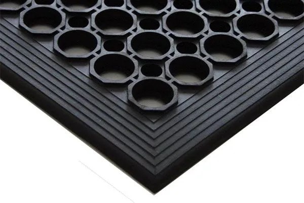 Коврик придверный грязесборный ячеистый (с кантом) резиновый, 60 х 90 см