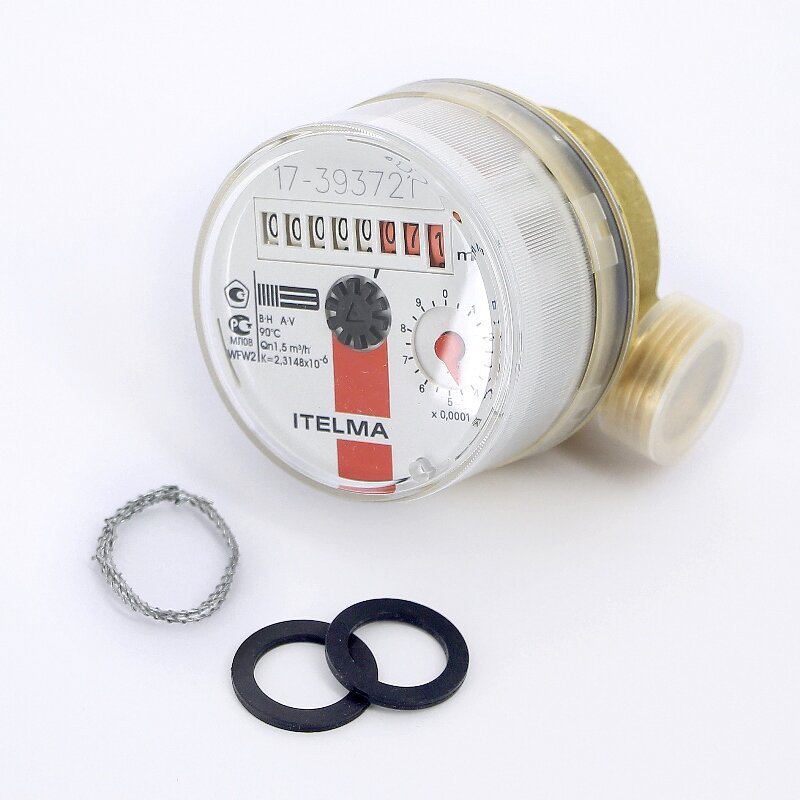 Счетчик для горячей воды Итэлма Н 3/4 L=80 WFW20 ДУ 15