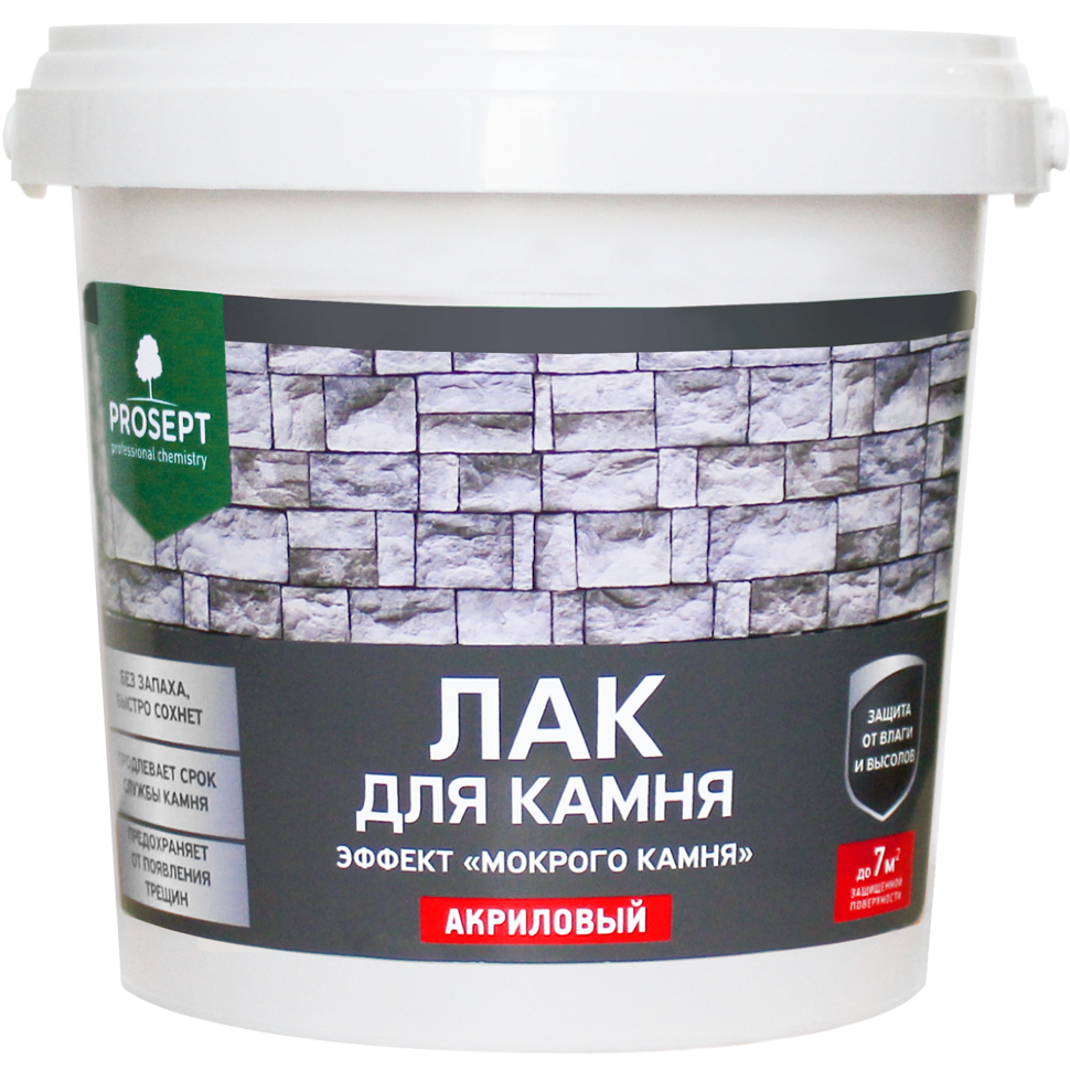 Лак для камня PROSEPT готовый состав / 0,9 л (упак. 6 шт)