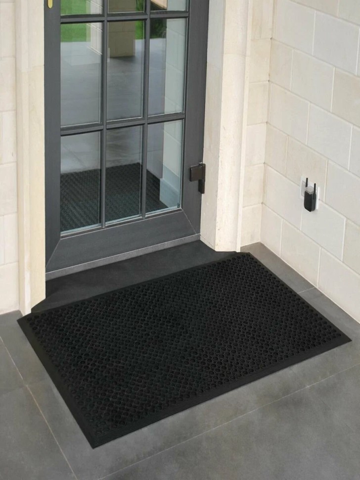 Коврик придверный грязесборный ячеистый (с кантом) резиновый, 90 х 150 см