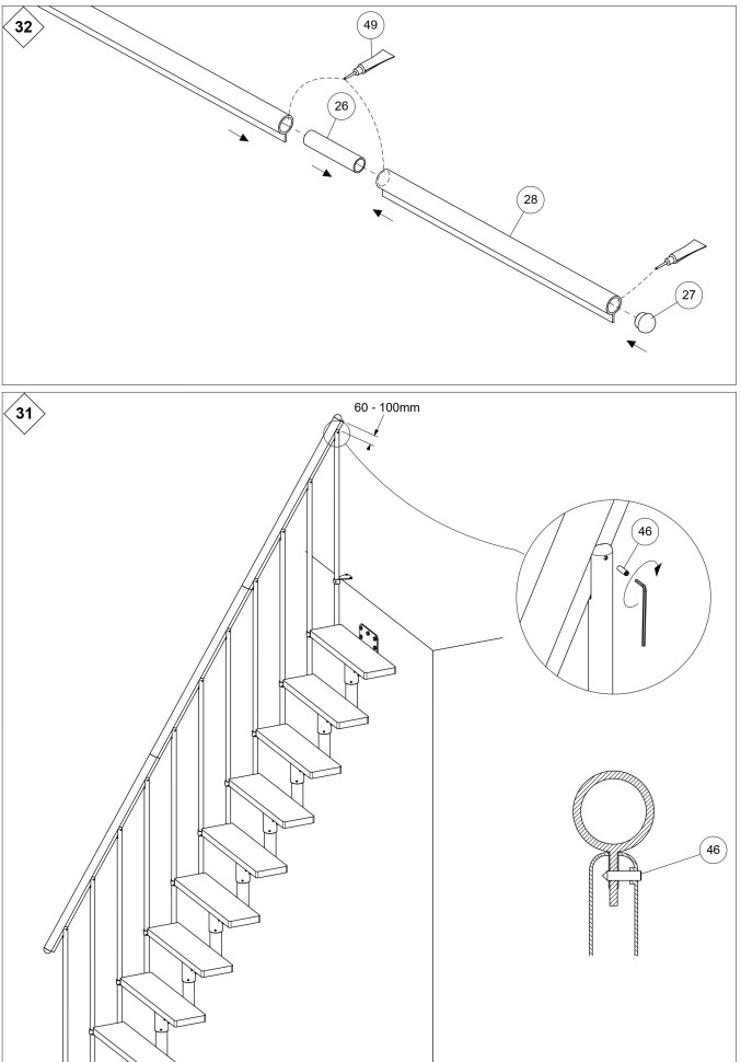 Модульная лестница DOLLE DALLAS прямая Антрацит