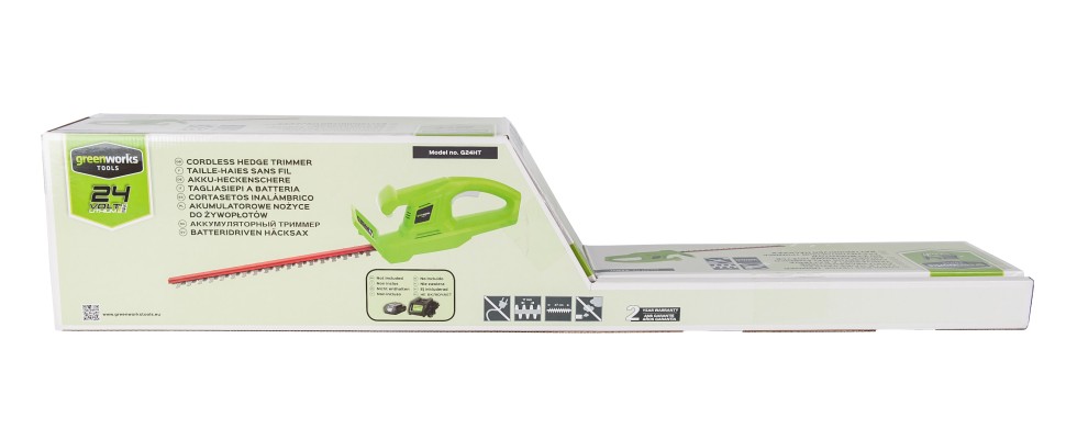 Кусторез аккумуляторный G24 24V GREENWORKS G24HT
