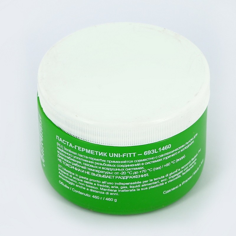 Паста-герметик UNI-FITT зеленая для льна 460г