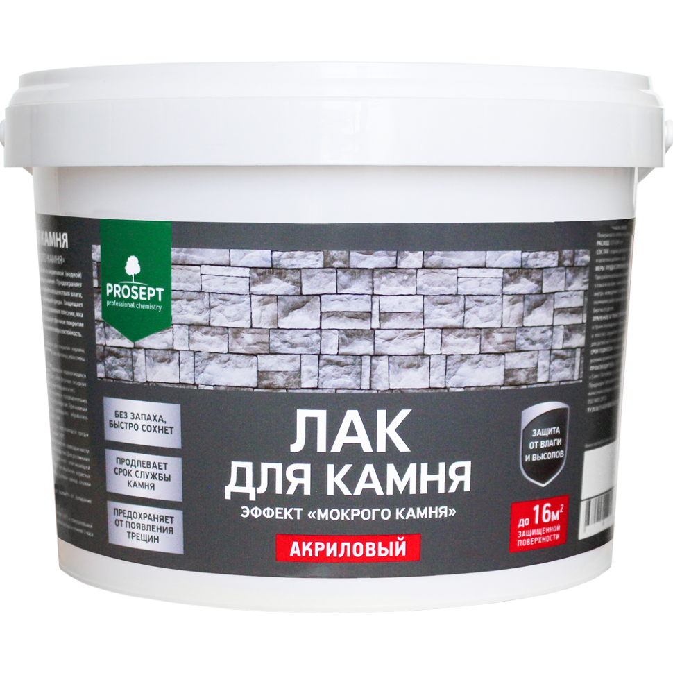 Лак для камня PROSEPT готовый состав / 2 л (упак. 4 шт)