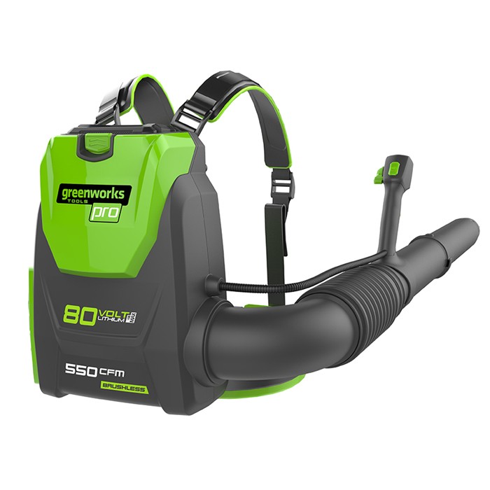 Воздуходув ранцевый бесщеточный аккумуляторный 80V PRO GREENWORKS GD80BPB