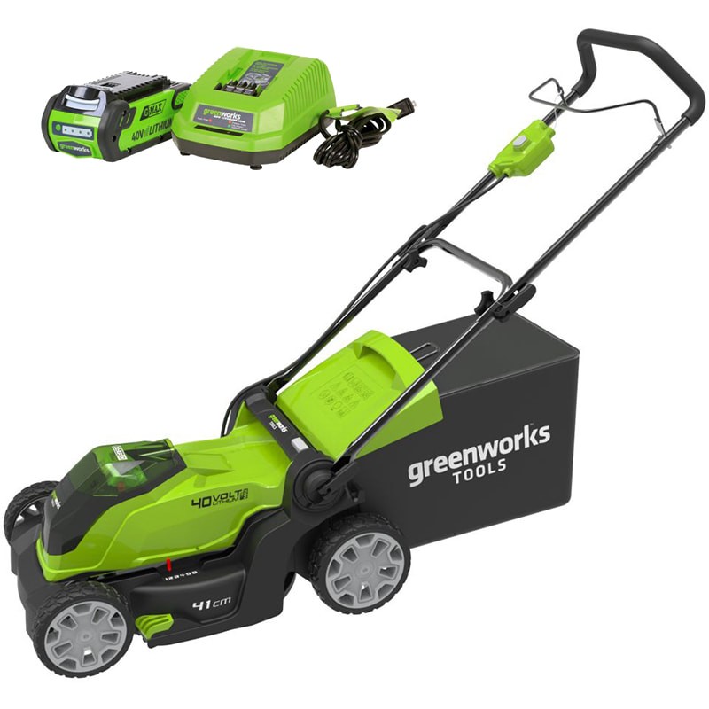 Газонокосилка аккумуляторная G-MAX 40V GREENWORKS G40LM41K3