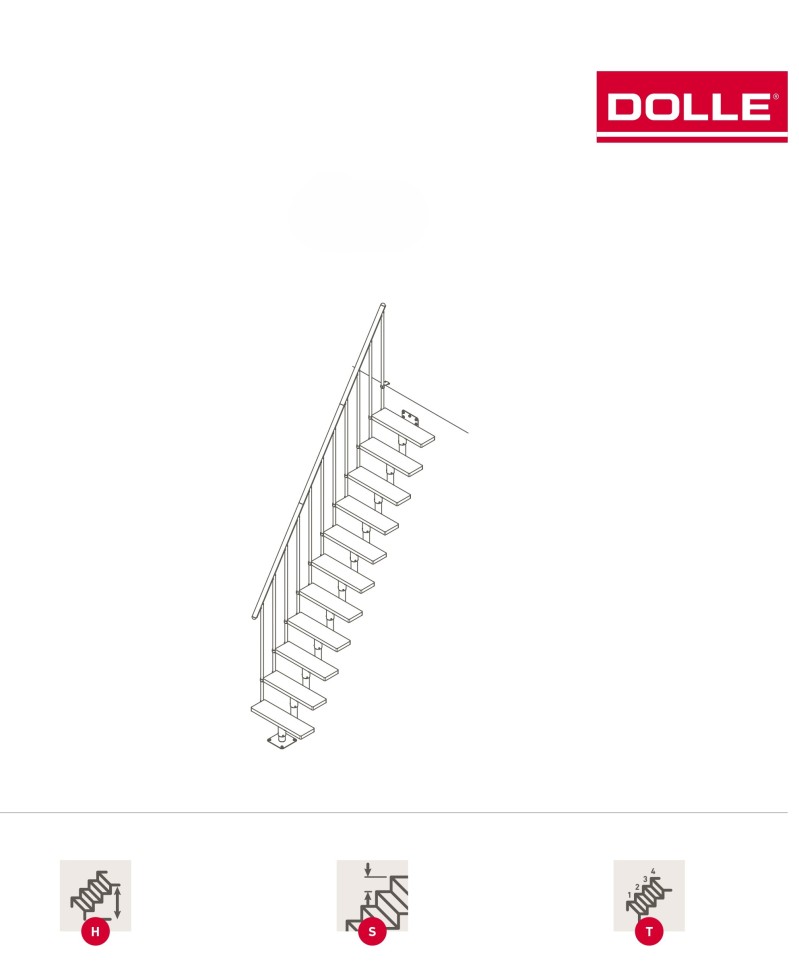 Модульная лестница DOLLE DALLAS поворотная Антрацит 