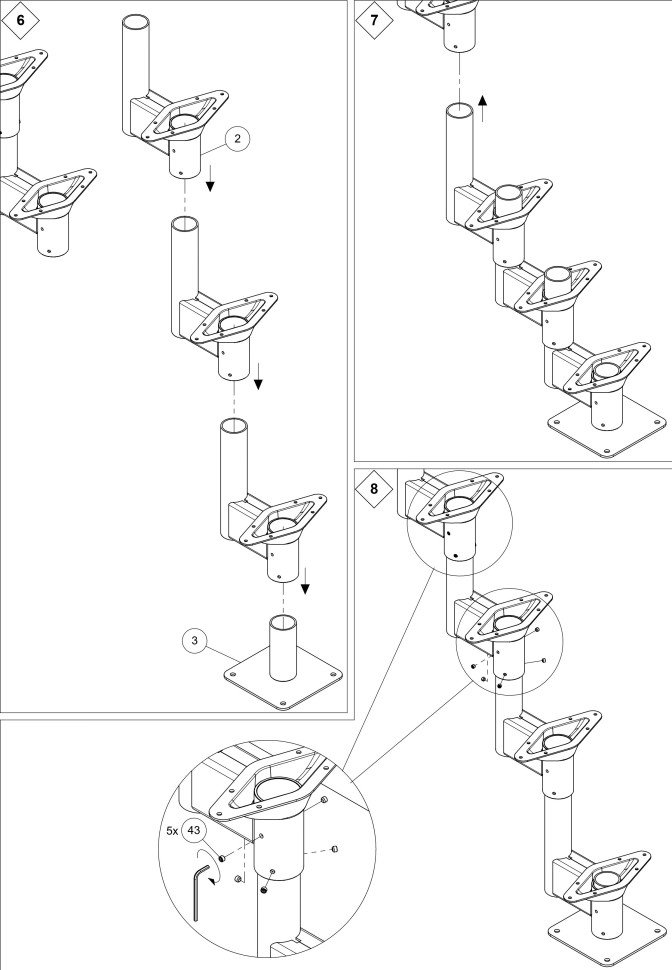 Модульная лестница DOLLE DALLAS поворотная Антрацит 