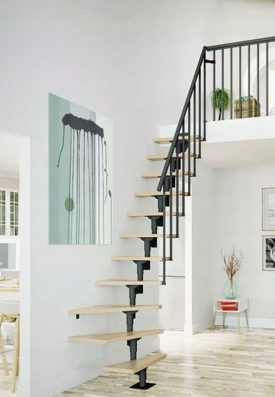 Модульная лестница DOLLE DALLAS поворотная Антрацит 