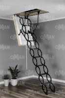 Чердачная лестница Oman NOZYCOWE TERMO SUPER 60x120 см h-2,9m