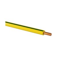 Провод ПуВнг-LS (ПВ-1) 1х6мм2, желто-зеленый (1 п.м.) ГОСТ 31947-2012
