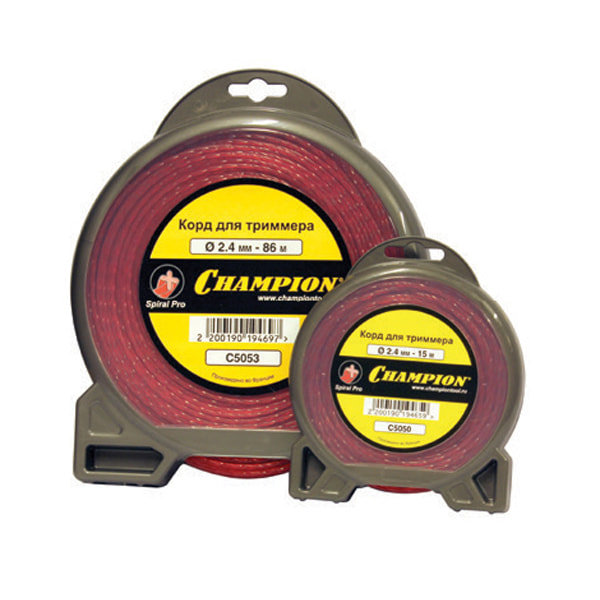 Корд триммерный Champion Spiral Pro 2.0 мм х 15 м (витой)