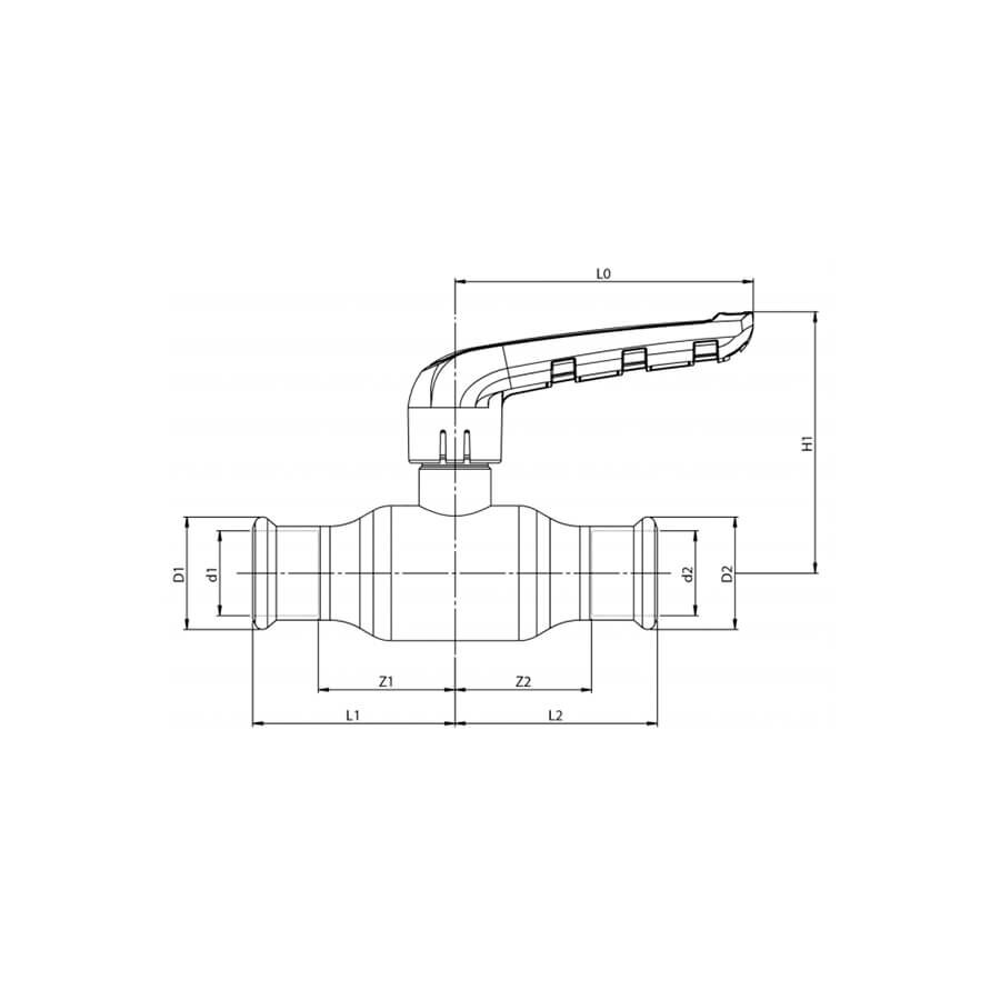 Кран шаровой пресс KAN -therm Inox 42 нерж. сталь