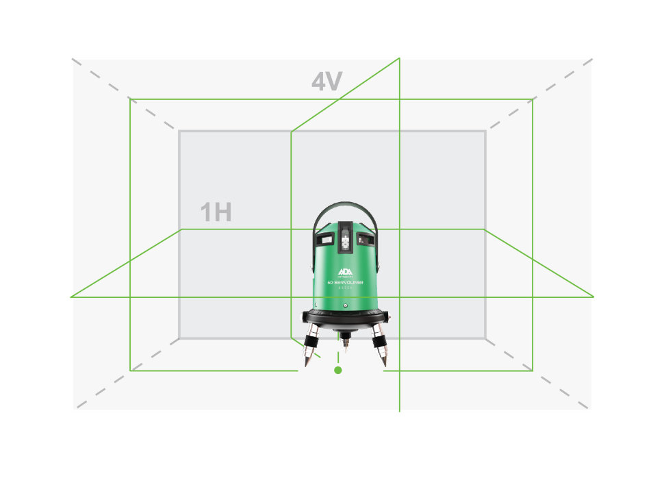 Нивелир лазерный ADA 6D SERVOLINER GREEN с калибровкой