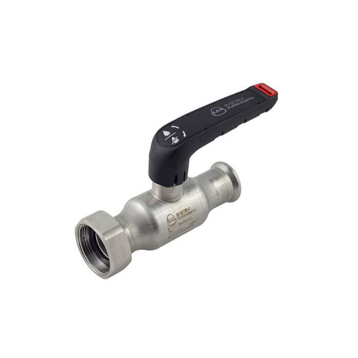 Кран шаровой пресс KAN -therm Inox 15 х 3/4 с накидной гайкой, нерж. сталь